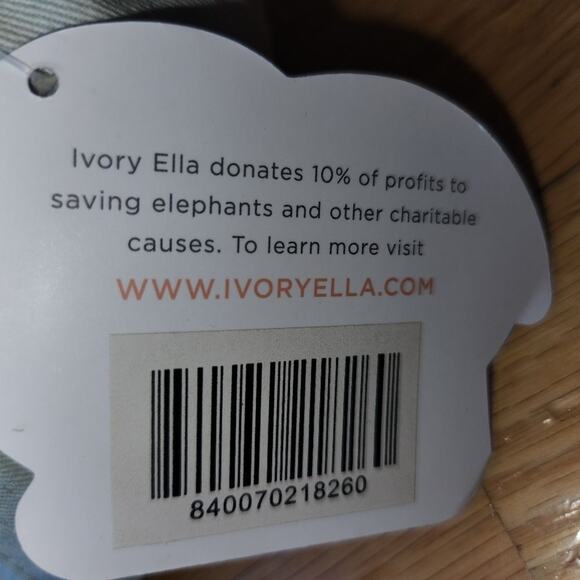 Ivory Ella Elephant Logo Baseball Cap Hat Adjustable Mint Green Cotton - Picture 5 of 7